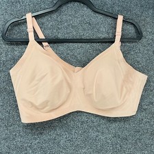 Honeylove Bra Womens 1X Silhouette V-Neck Nude Beige Wire Free Wireless Comfy