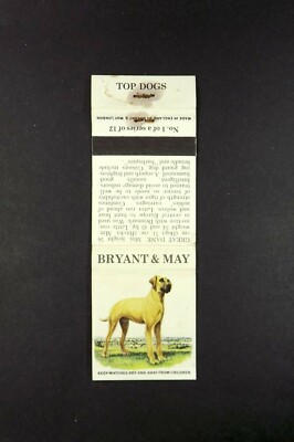 Streichholzheft Bryant & May Platzhund Info Deutsche Dogge BK1593