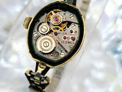 Vintage Lord Elgin 23 jewels 14K GF 740 movement Gold-Dial Womens