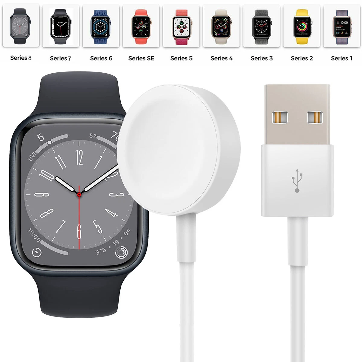 For Apple iWatch Ultra 2 Watch Series 9 8 7 6 5 Magnetic USB Cable