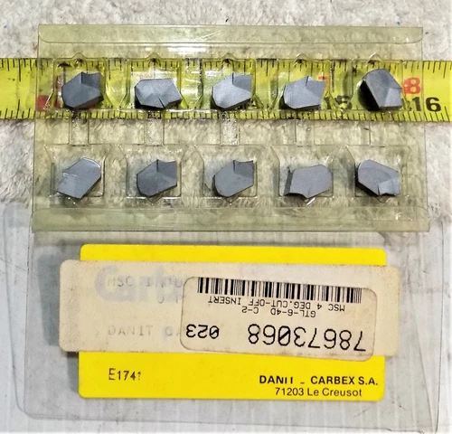 New CARBEX GTL-6-4D Left Hand Carbide Cut-Off Insert 6.4mm 0.252" Wide 10 Pieces