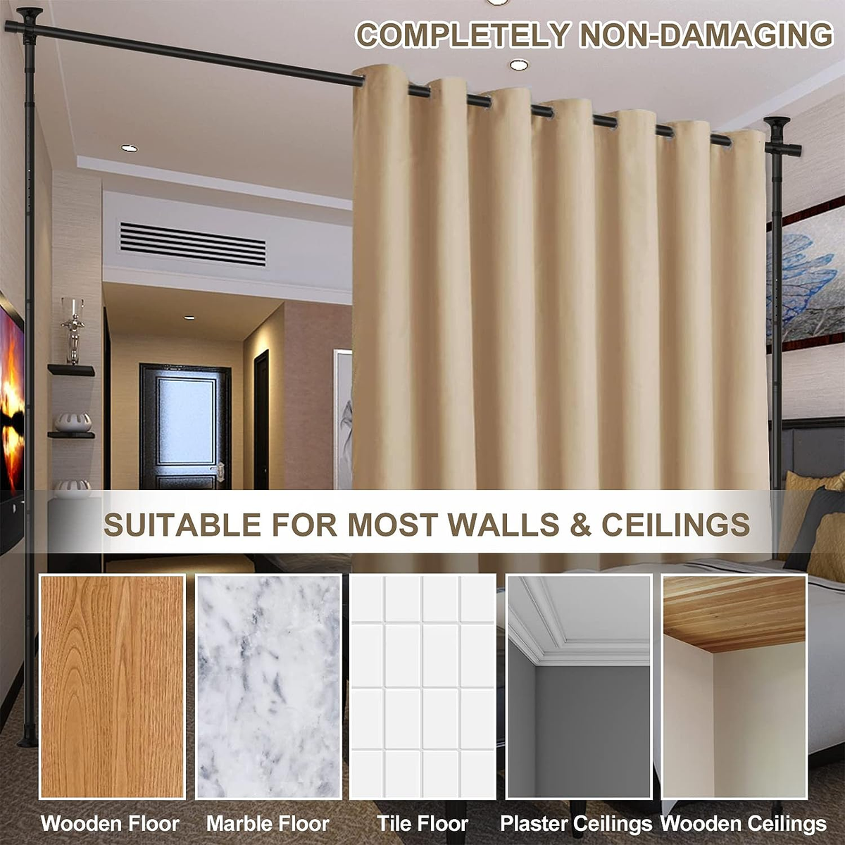 Adjustable Curtain Rod - 28-70\, image size:1200x1200