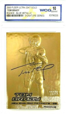 TOM BRADY 2000 FLEER Signature Series GEM-Mt 10 23KT GOLD ROOKIE