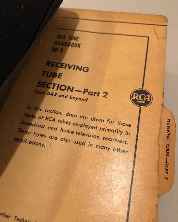 RCA Handbook HB-3 Vol 5 6 Receiving Tube Part 2 Commercial Engineering 1933-55 - Image 2 of 4