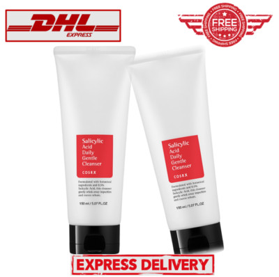 2 X 150ML Salicylic Acid COSRX Daily Gentle Cleanser Foam For Oily Blemish Skin