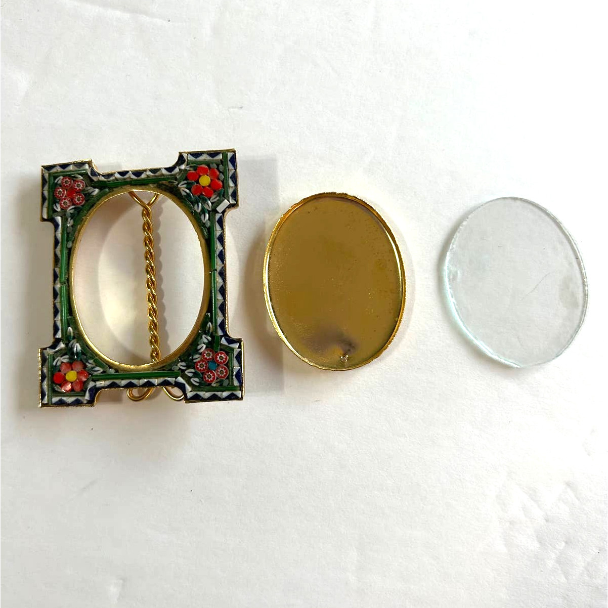 Vintage Micro Mosaic Mini Picture Frame Made in Italy Gem
