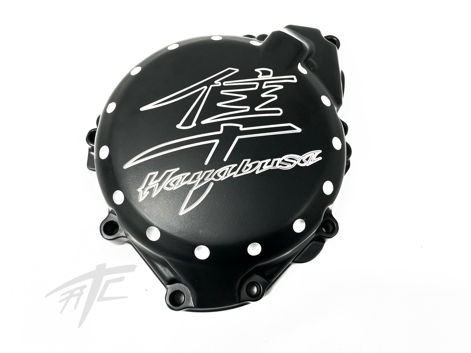 HAYABUSA ENGRAVED BLACK CONTRAST DIAMOND CUT STATOR COVER 1999 SUZUKI HAYABUSA