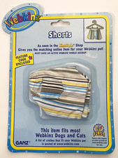 GANZ Striped Shorts fits most WEBKINZ cats dogs pets CLOTHING New w/ Code
