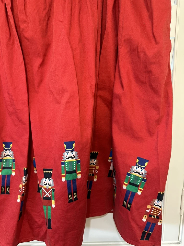 ModCloth Red Cotton Nutcracker Skirt Pockets Plus Size 3XL - Image 4 of 4