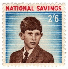 (I.B) Cinderella Collection : National Savings - Prince Charles 2/6d (1960)