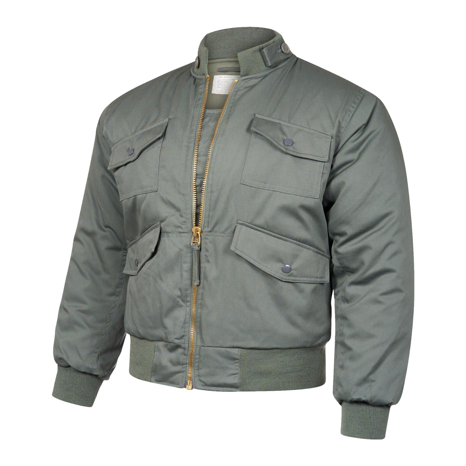 Bomber Jacket Flight Padded MA1 Air Force Coat Grey-image