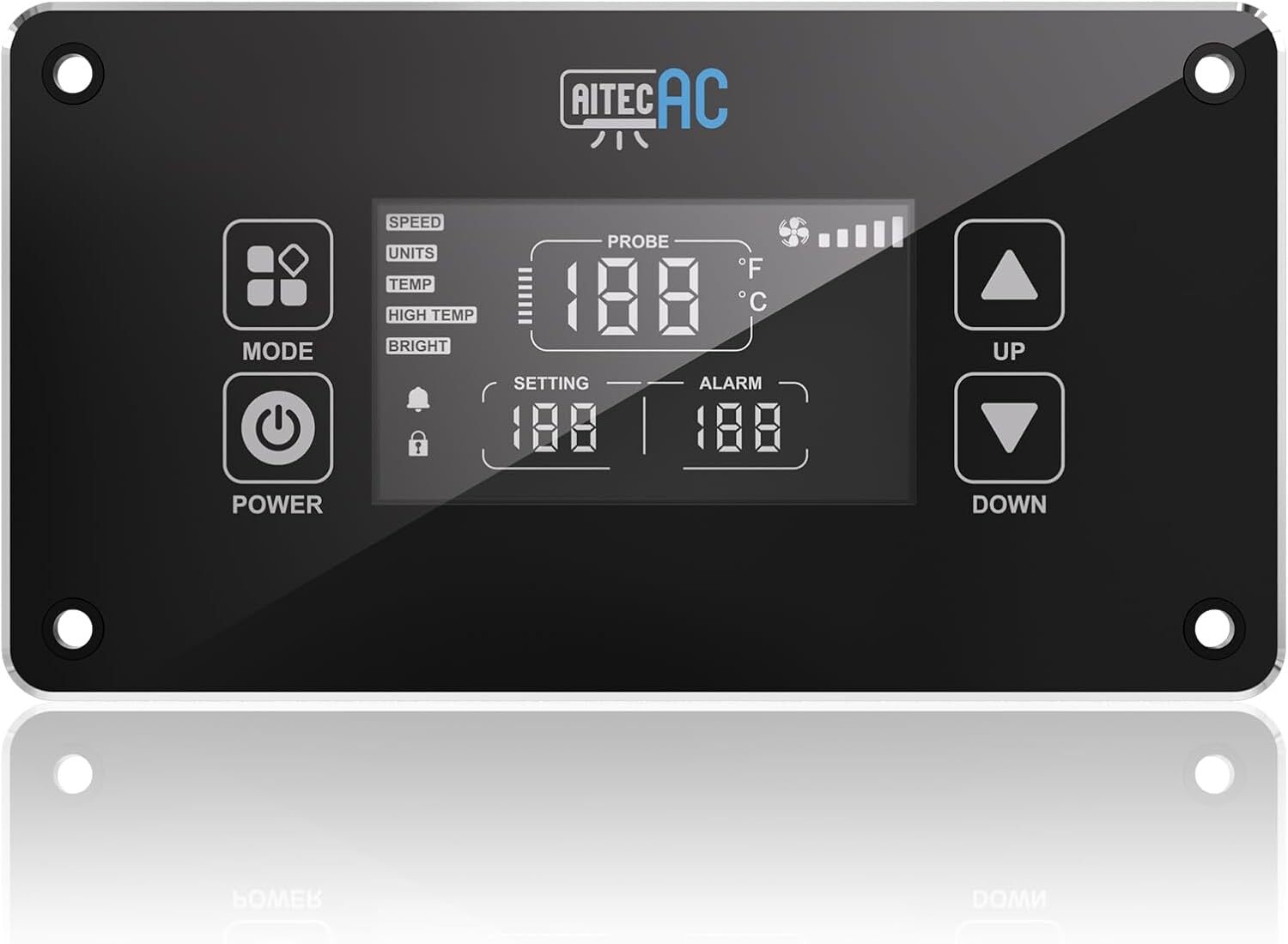AITECAC Cooling Fan Controller Smart LCD Touch Fan Speed and ...