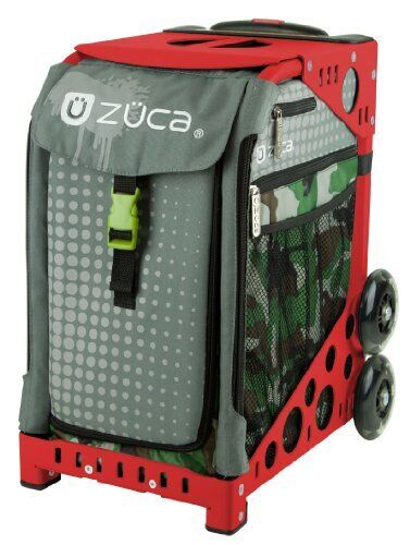 Bolsa de inserción deportiva de paintball ZUCA camuflada con puntos grises con marco rojo - Imagen 1 de 1