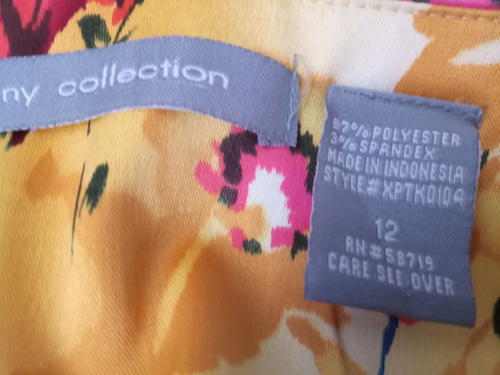 NY Collections Colorful Flower Skirt Size 12 - Picture 7 of 7