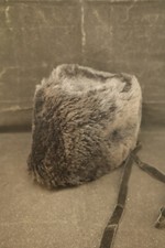 Vintage 1950  s Union Made Women  s Faux Black Fur Zipper Hat