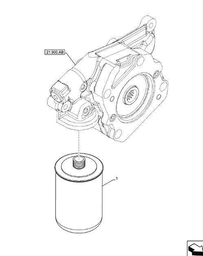 47549811 Hydraulic Oil Filter For New Holland LM6/LM7/LM9 Telehandlers - Picture 8 of 9