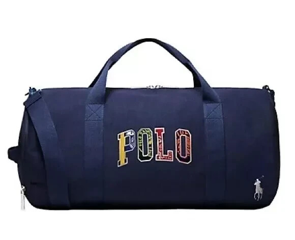 Polo Ralph Lauren Unisex Multicolored Logo Patch Duffle Outer Side Polo Ralph Lauren Unisex Multicolored Logo Patch Duffle Outer Side