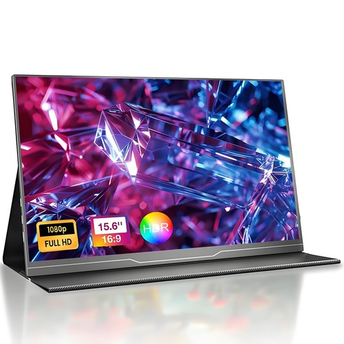 Moniteur 15,6 Pouces Moniteur Portable HDMI USB C Moniteur Mobile Eye Care