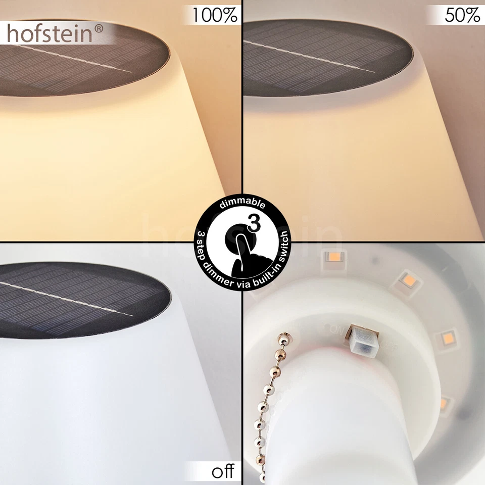 Solar Außen Lampe LED Akku Beleuchtung Balkon Terrasse Tisch Leuchte Dimmbar - Bild 2 von 4