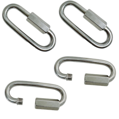 Marine Boat 1/4'' Long Quick Link 1200 Lbs WLL Connect Link S.Steel T316 4Pcs