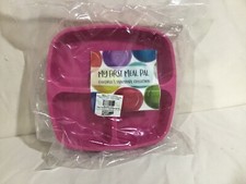ECR4Kids My First Meal Pal Divided Plates Kids Plastic Tableware Stackable an...