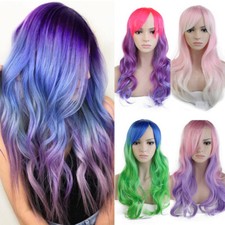 Women Long Hair Wig Heat Resistant Black Straight Hair Cosplay Wig Ful Head Wigs
