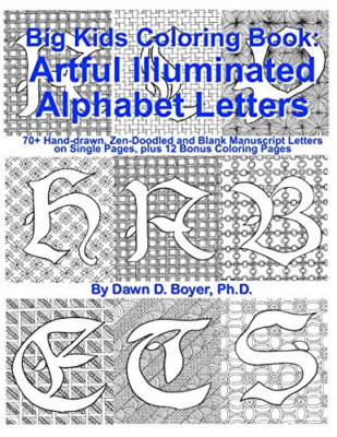 Big Kids Malbuch: Kunstvoll beleuchtetes Alphabet - Taschenbuch NEU D., Dawn