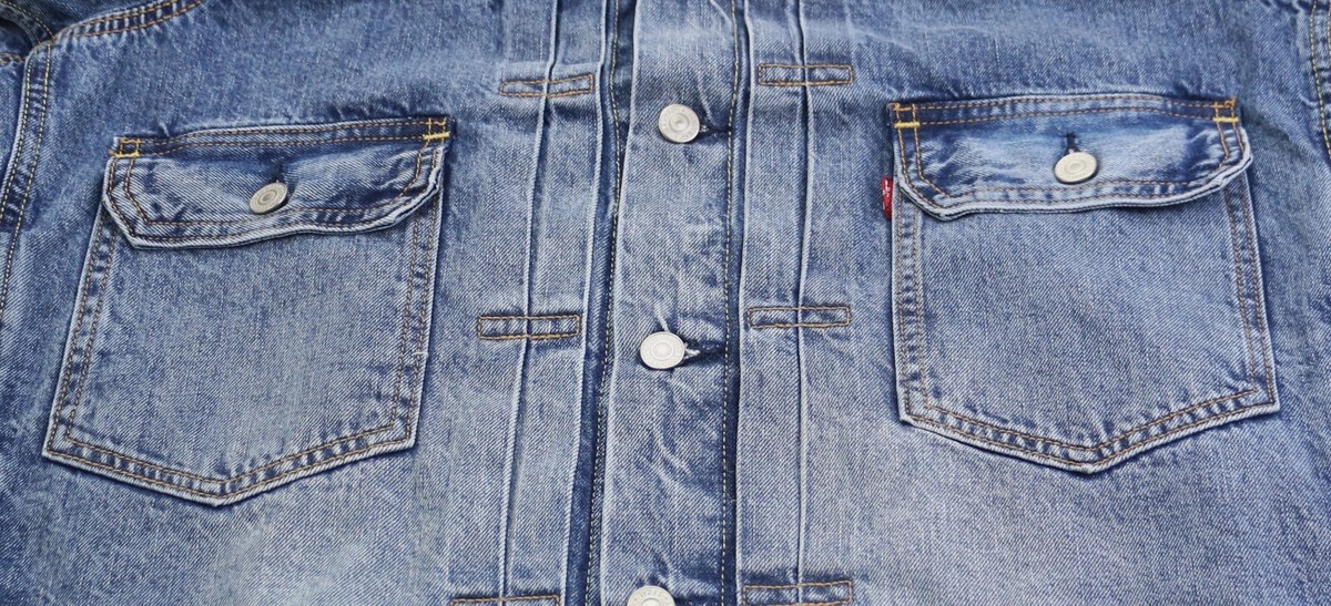 Levi's Premium Type II Two 2 Selvedge Denim Trucker Jacket Indigo