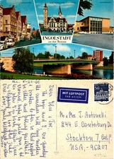 Ingolstadt Germany Bridge Postcard Used (42912)