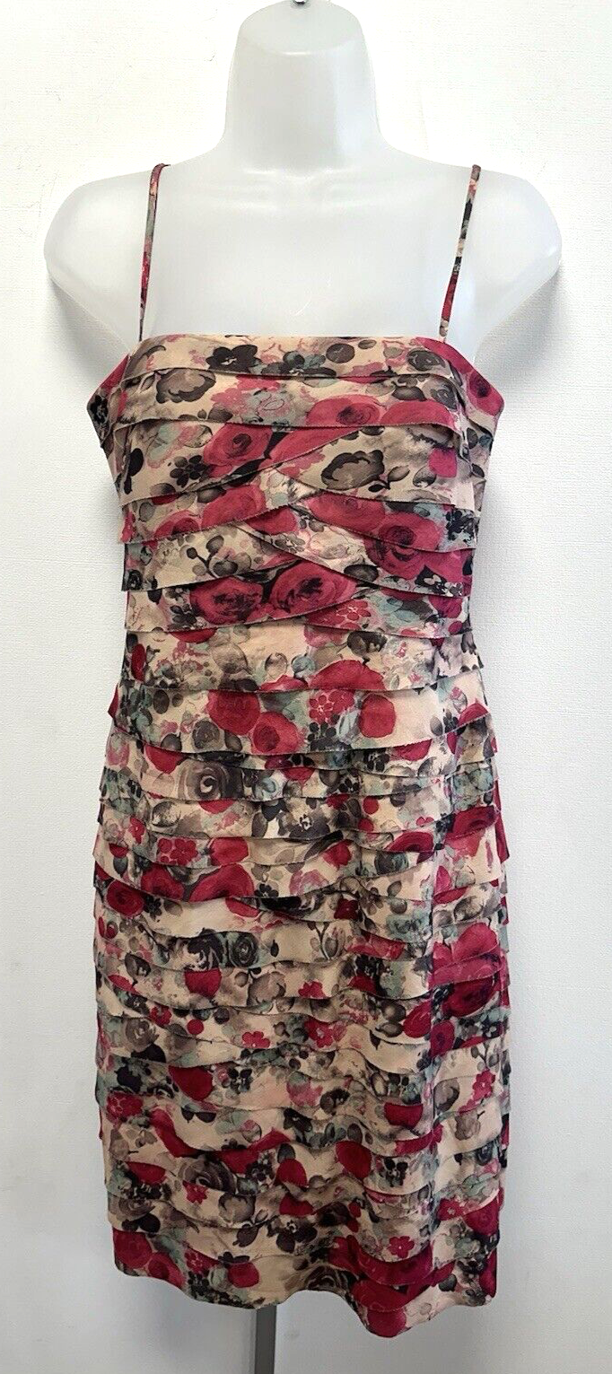 NEW! Phase Eight UK10 antique pink Flores floral layered dress with padded bust