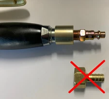 Stucco Sprayer Hopper Gun Air Quick Connection to Hose Kit