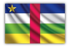 Central African Republic Waving Flag Car Bumper Sticker Decal
