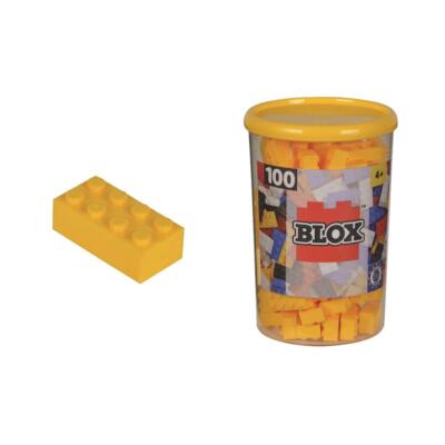Simba Blox 100 gelbe Steine in der Dose | Blox Bausteine gelb | Spielzeug ab 4 J