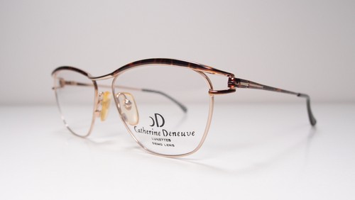 Monturas de gafas de sol vintage Catherine Deneuve años 80 de metal rectangular nuevo de lote antiguo - Imagen 4 de 10