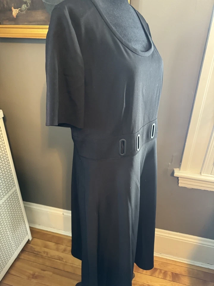 EMILIO PUCCI Black Wool Stretch Dress US 14/ IT 48 - Image 2 of 4