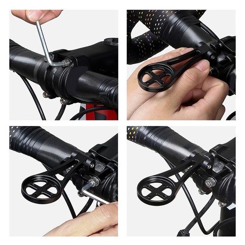 Schlanke schwarze Fahrradcomputerhalterung mit mehreren Funktionen f��r Fahrer - Picture 9 of 12