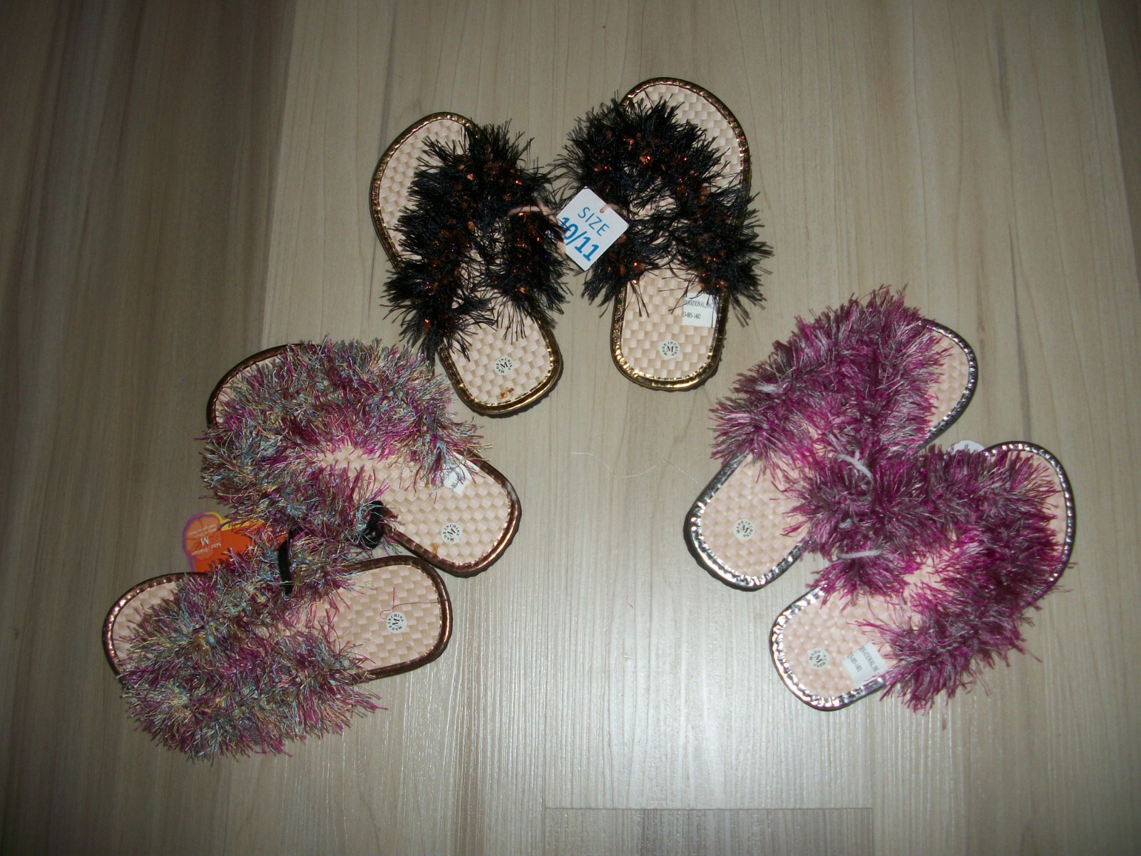 LOTTO DI 3: INFRADITO SFOCATE RAGAZZE NUOVE CON ETICHETTE!! TAGLIA MEDIA 10 11