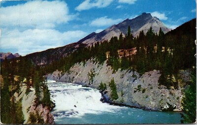 Bow Falls River Banff National Park Byron Harmon Oliver BC Cancel Postcard PM
