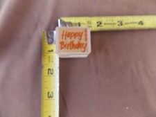 1 1/4 x 1" Happy Birthday Rubber Stamp