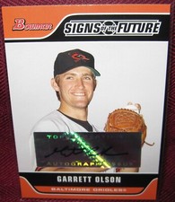 2006 BOWMAN SIGNS OF THE FUTURE AUTOGRAPH #SOF-GO GARRETT OLSON