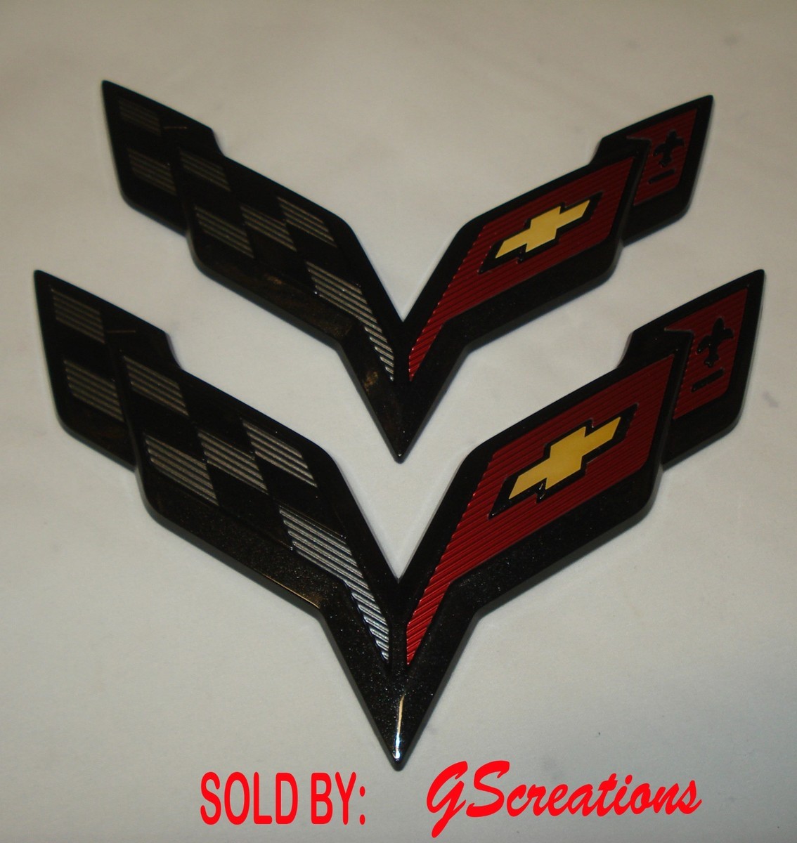 C7 Stingray Corvette OEM Front & Rear Bumper Carbon Flash Flags