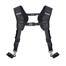 Double Shoulder Camera Strap Harness Quick Release Adjustable Dual Camera Tet...