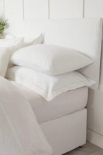 Headboard Wrap Cover All Sizes 3 Depths Faux Suede White