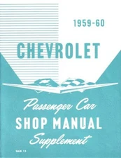 1959 1960 Chevrolet Belaire Impala Shop Service Repair Manual Supplement