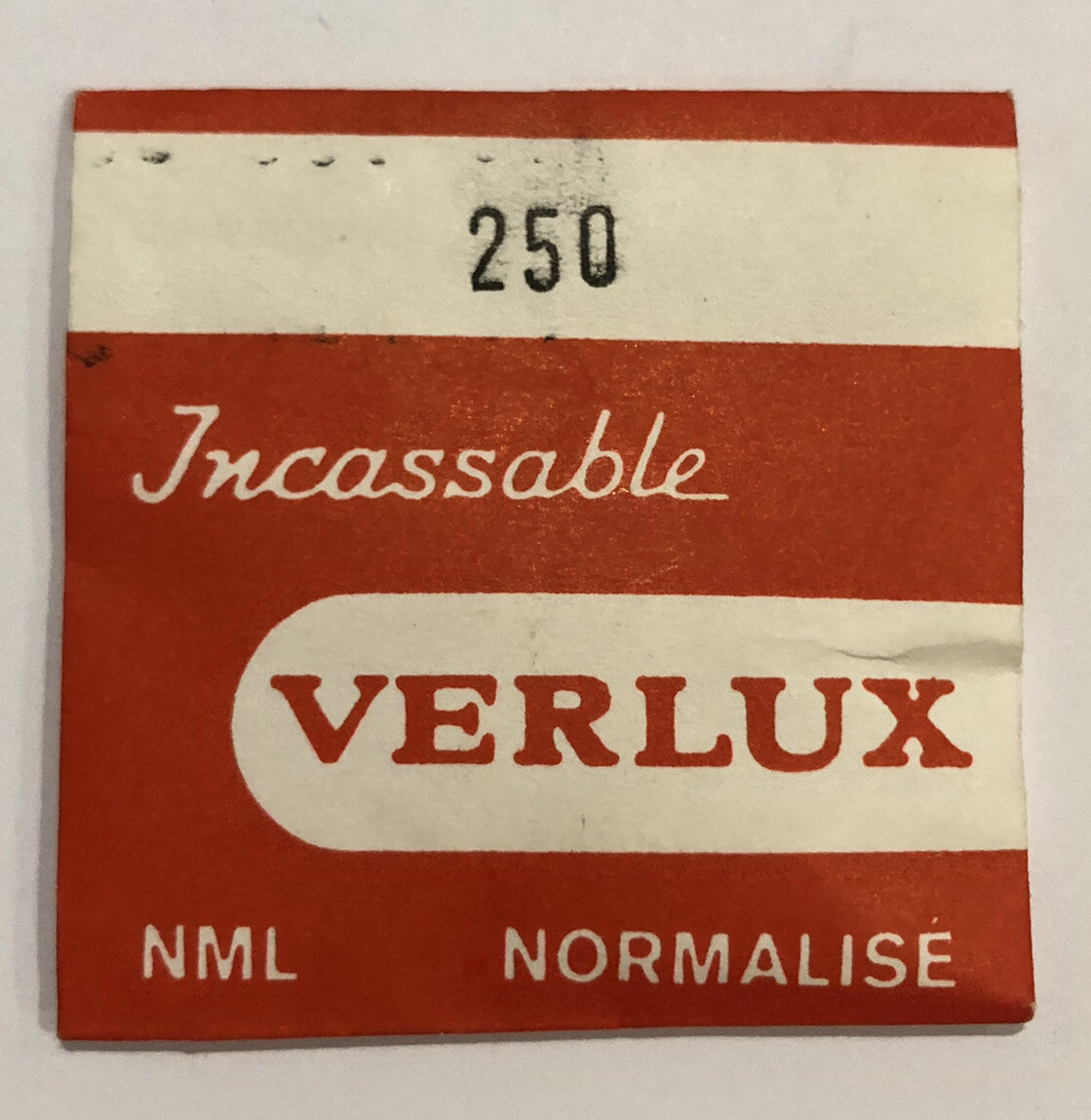 NEUF 1 VERRE VERLUX NORMALISE ( GLASS ) PLEXI MONTRE @ 402 DE DIAMETRE @ NOS