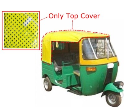 Gelbes Top Tuk Tuk Bajaj Auto Taxi 3-Rädriger Weicher Dachüberzug GEc