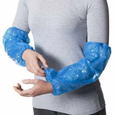SUPREME TTF 2000 BLUE Disposable Plastic Arm Sleeves Covers Oversleeves Cleaning Protective