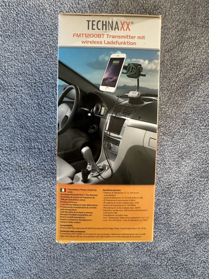 TECHNAXX FMT1200BT - FM-Transmitter - Bluetooth-Freisprechen - Wireless Charging - Bild 2 von 4