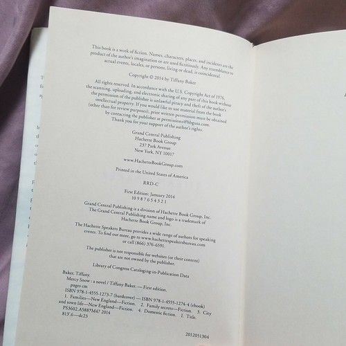 Mercy Snow by Tiffany Baker Secrets Abound 1st Edition 1st Printing - Picture 3 of 15