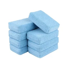 Microfiber Applicator Pads - 8 Pack, for Car Wax, Sealant & Conditioner - Blue